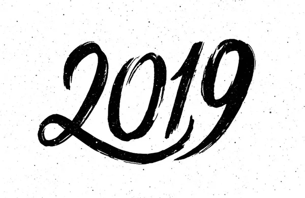 Kalligráfia 2019 új év a sertés — Stock Vector
