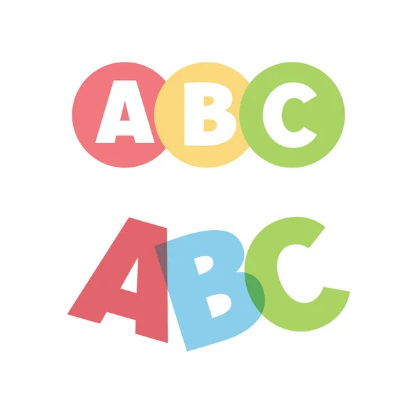 ABC letters. Vector icons — Stock Vector