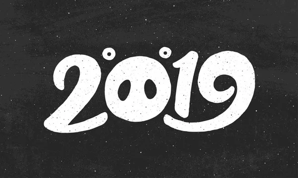 Mutlu yeni yıl 2019 vektör tebrik kartı