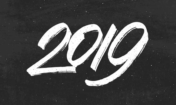 Bonne année 2019 carte de vœux vectorielle — Image vectorielle