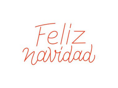 Feliz Navidad kaligrafi hat sanat tipografi