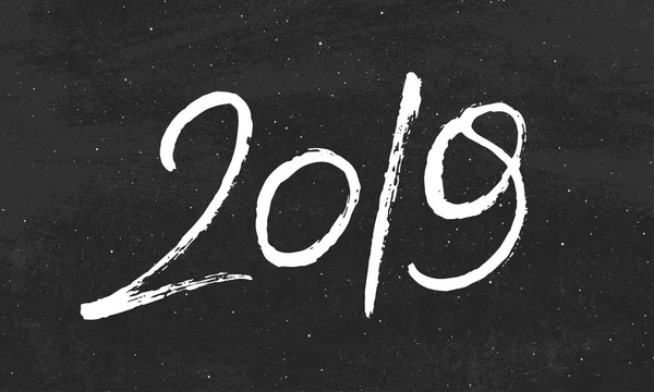 Bonne année 2019 carte de vœux vectorielle — Image vectorielle