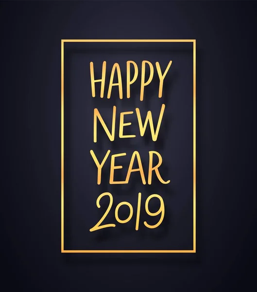 Šťastný nový rok 2019 prémiové karty vektorové pozadí — Stockový vektor