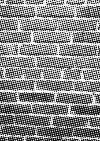 Brick Dinding Halftone Vektor Tekstur Overlay Permukaan Bertekstur Vintage Dengan - Stok Vektor