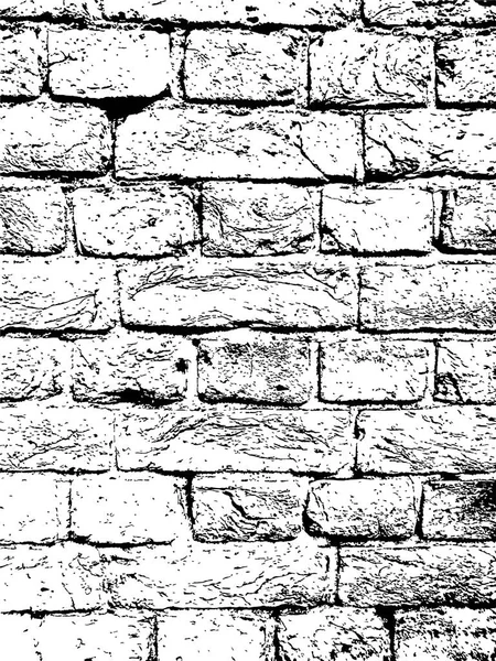 レンガの壁のビンテージ ベクトル テクスチャ オーバーレイ — ストックベクタ