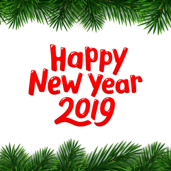 Boldog új évet 2019 háttér. Vector-banner — Stock Vector