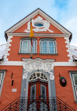 Tallinn eski şehir Ortaçağ ev dış