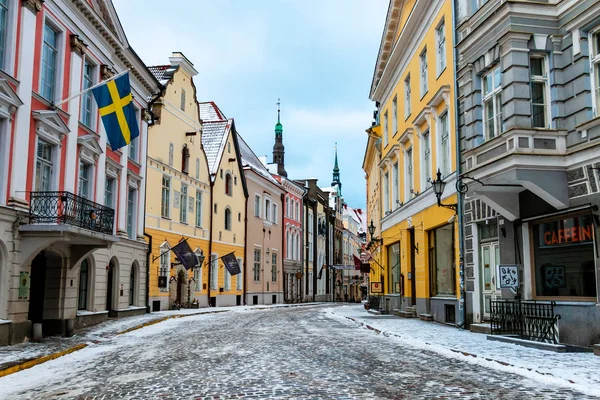 Altstadt street view im schloss von tallinn estland — Stockfoto