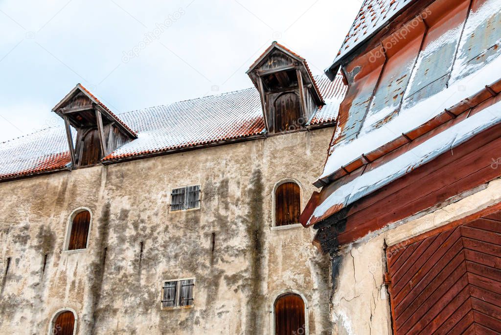 Old town architecture in castle of Tallinn Estonia