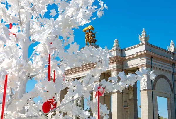 Details zum vdnh Stadtpark in Moskau, Russland — Stockfoto