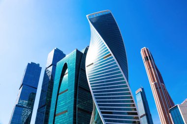 Rusya'nın başkenti Moskova şehir modern binalar