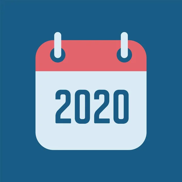 Neues Jahr 2020 Kalendervektorsymbol — Stockvektor