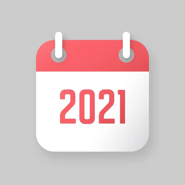 New Year 2021 Calendar Vector Icon — Stockový vektor