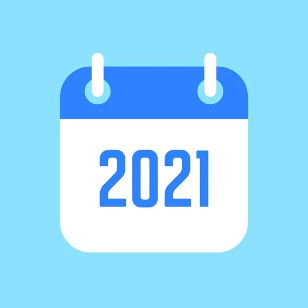 Año Nuevo 2021 Calendario Vector Icono — Archivo Imágenes Vectoriales