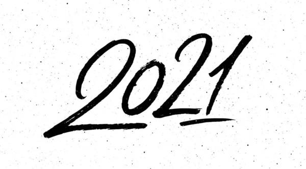 Каліграфія на 2021 Новий рік віски — стоковий вектор