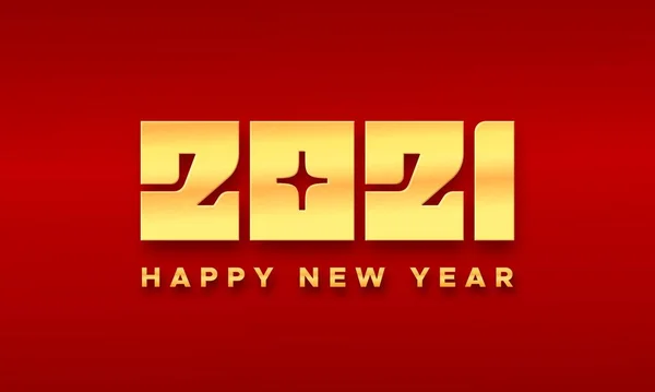 Šťastný čínský nový rok 2021 typografie vektorová karta — Stockový vektor