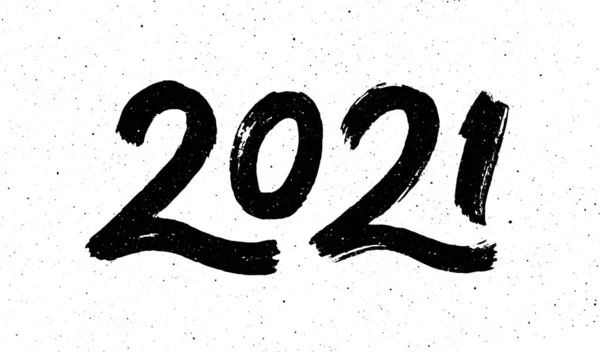 2021 휴일을 중국어 인사말 디자인 손으로 2021 빈티지의 배경에 글이다 — 스톡 벡터