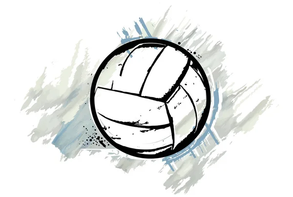 Bola Voleibol Con Efecto Acuarela Ilustración Vectorial — Archivo Imágenes Vectoriales