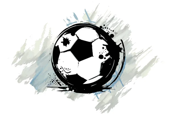 Bola Futebol Com Efeito Aquarela Ilustração Vetorial — Vetor de Stock