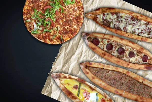 Піта і Турецька піци — стокове фото
