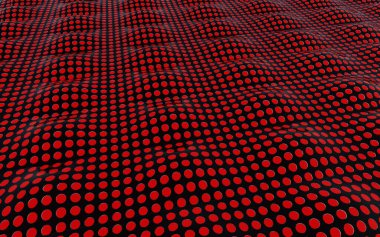 3 boyutlu bir resim. Arkaplan görüntüsü. Siyah arka planda kırmızı halkalar. Dokular. resim