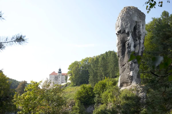 Castelo Renascentista Pieskowa Skala Localizado Parque Nacional Ojcw — Fotografia de Stock