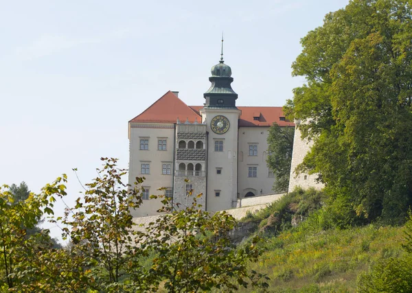 Renesansowy Zamek Pieskowa Skala Znajduje Się Parku Narodowym Ojcw — Zdjęcie stockowe