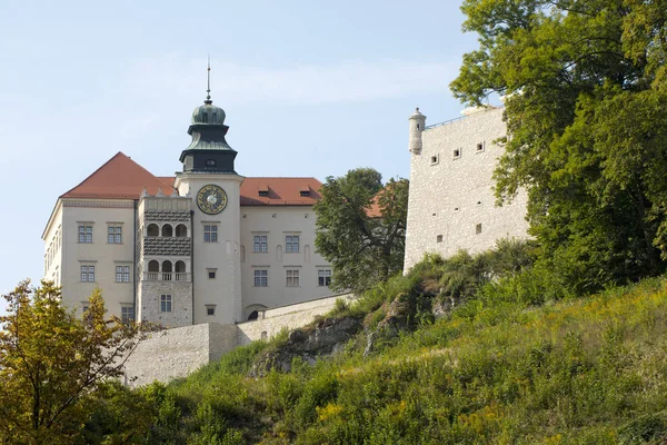 Renesansowy Zamek Pieskowa Skala Znajduje Się Parku Narodowym Ojcw — Zdjęcie stockowe