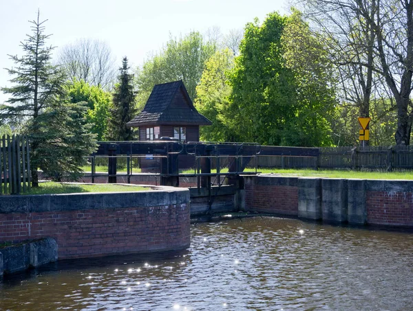 Historic Lock Augustw Canal Debw — Stock Photo, Image