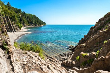 Tuapse manzaralı Kiselev Rock plajı