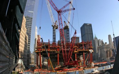 ABD, New York - 18 Kasım 2009: yeni gökdelenler ikiz kuleler, New York ABD inşaatı