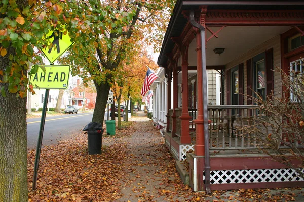 Usa New Jarsey November 2009 Street Two Story Wooden Houses — Stock Photo, Image