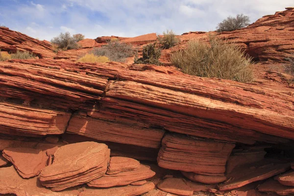 Σχηματισμός Βράχου Στο Glen Canyon Σχηματισμών Ψαμμίτη Ηπα — Φωτογραφία Αρχείου