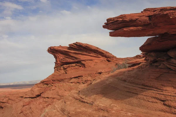 Σχηματισμός Βράχου Στο Glen Canyon Σχηματισμών Ψαμμίτη Ηπα — Φωτογραφία Αρχείου