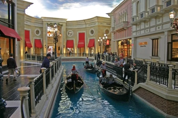 拉斯维加斯 Usa 2009年03月03日 威尼斯赌场 威尼斯人酒店和拉斯维加斯一条大运河的复制品 — 图库照片