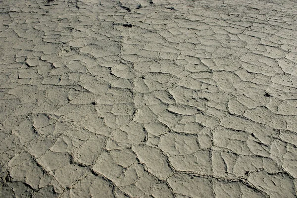 Wüstenlandschaft Rissige Erde Trockener Lehm Wüste Tal Der Berge Usa — Stockfoto