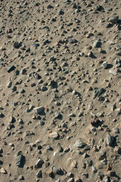 Black Stones Volcanic Lava Sandy Desert Way National Park Joshua — Stock Photo, Image