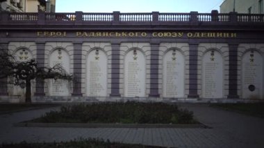 Ukrayna, ODESSA - 03 Ocak 2019: Anıt. Sovyetler Birliği Kahramanları Anıtı Odessa Bölgesi