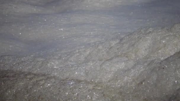 Espuma Sucia Agua Orilla Del Mar Eutrofización Contaminación Del Embalse — Vídeo de stock