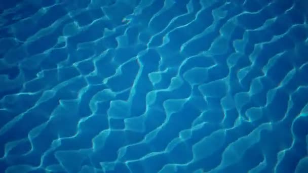 Νερό Στην Πισίνα Φως Του Ήλιου Αντανακλάται Κύματα Αντανάκλαση Και — Αρχείο Βίντεο