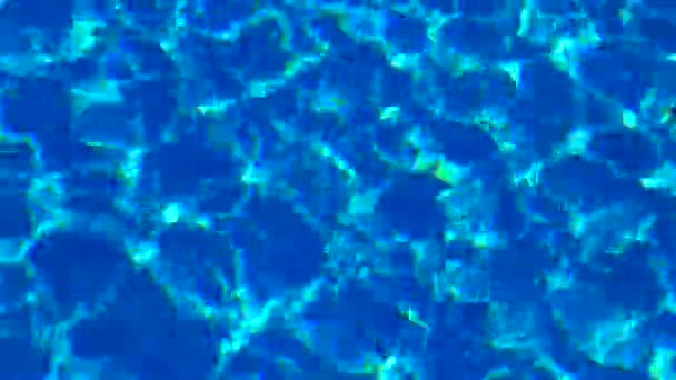 Eau Dans Piscine Lumière Soleil Est Réfléchie Les Vagues Réflexion — Video