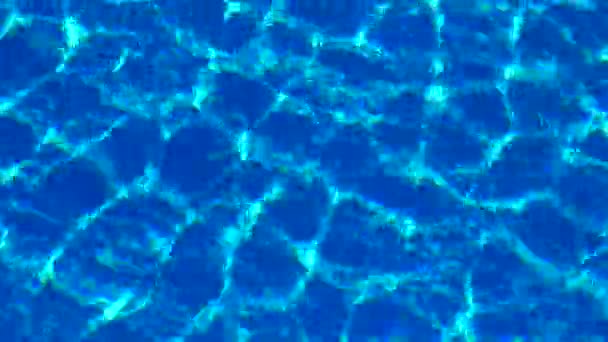 Wasser Pool Sonnenlicht Wird Reflektiert Wellen Spiegelung Und Blendung Sonneneinstrahlung — Stockvideo