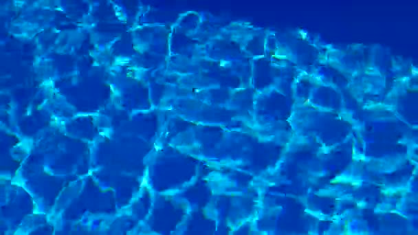 Eau Dans Piscine Lumière Soleil Est Réfléchie Les Vagues Réflexion — Video