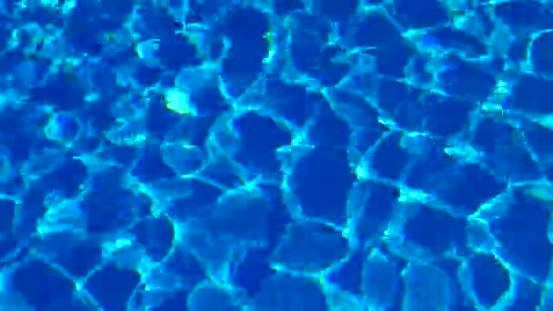 Eau Dans Piscine Lumière Soleil Est Réfléchie Les Vagues Réflexion — Video