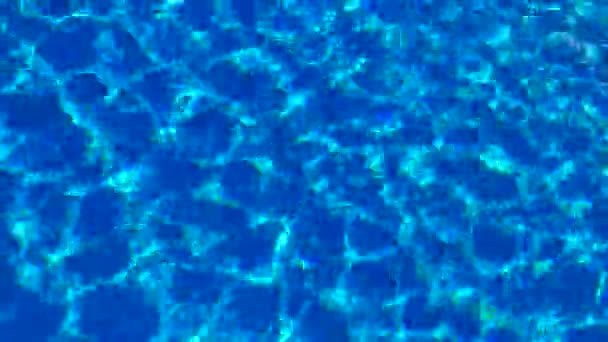 Eau Dans Piscine Lumière Soleil Est Réfléchie Les Vagues Réflexion — Video