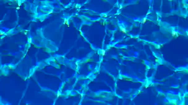 Eau Dans Piscine Lumière Soleil Est Réfléchie Les Vagues Réflexion — Video