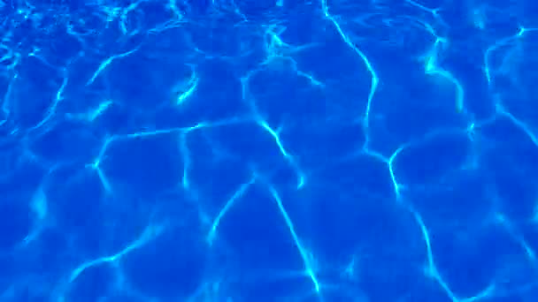 Wasser Pool Sonnenlicht Wird Reflektiert Wellen Spiegelung Und Blendung Sonneneinstrahlung — Stockvideo