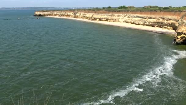 Die Steilküste Der Insel Berezan Borysthenes Pirezin Ist Eine Insel — Stockvideo