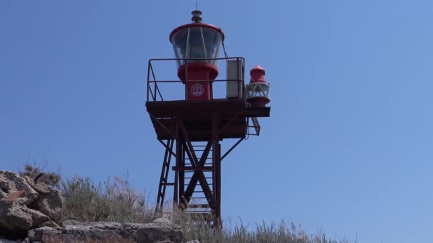 Lighthouse Berezan Island Borysthenes Pirezin Island Black Sea Entrance Dnieper — Stock Video