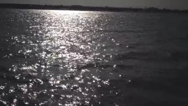 Blendung Die Reflexion Der Sonne Meerwasser Schwarzes Meer Ukraine — Stockvideo